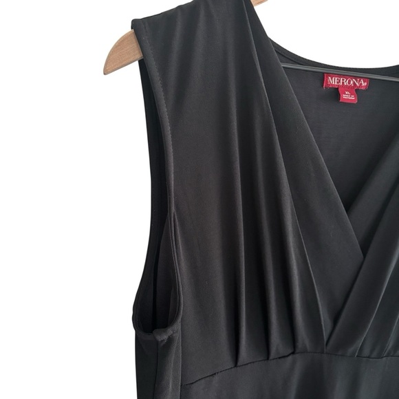 Merona Sleeveless Dress Women’s Size XL Lined V-Neck Office Workwear Dressy - Picture 3 of 16